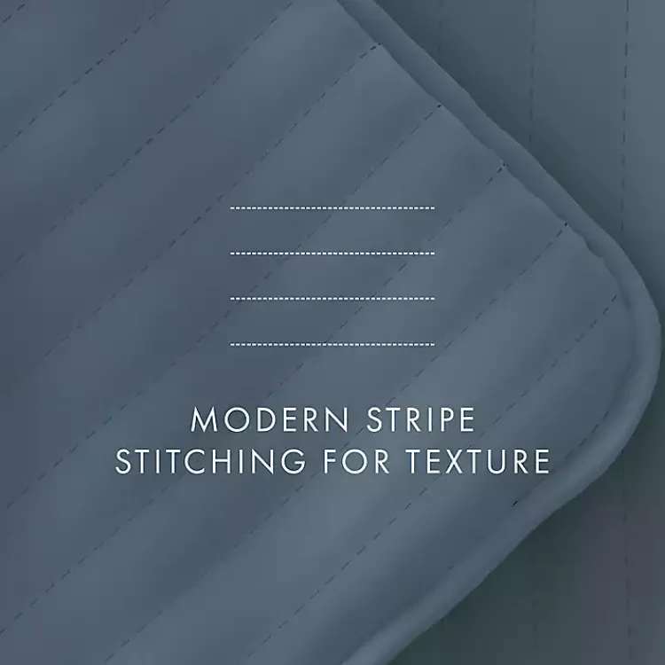 Kirklands Home Stitched Stripes 2-pc. Twin Quilt Set Blue Best