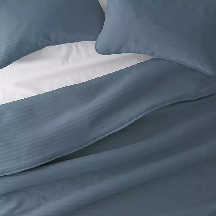 Kirklands Home Stitched Stripes 3-pc. Queen Quilt Set Blue Outlet