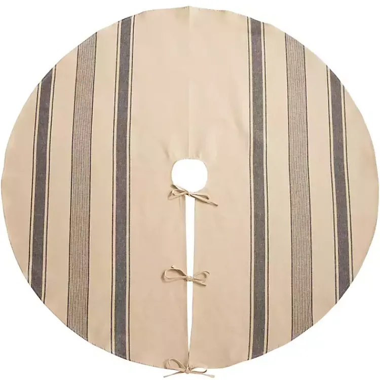 Christmas Tree Skirts & Collars>Kirklands Home Blue Striped Banded Christmas Tree Skirt