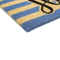Kirklands Home Blue Striped Hello Doormat Sale