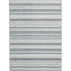 Kirklands Home Striped Lava Indoor/Outdoor Area Rug, 5x7 Blue New