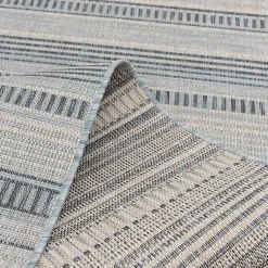 Kirklands Home Striped Lava Indoor/Outdoor Area Rug, 5x7 Blue New