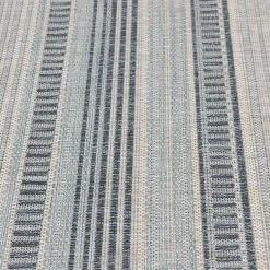 Kirklands Home Striped Lava Indoor/Outdoor Area Rug, 5x7 Blue New
