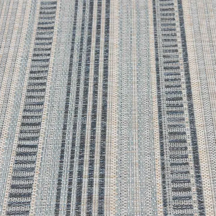 Kirklands Home Striped Lava Indoor/Outdoor Area Rug, 5x7 Blue New