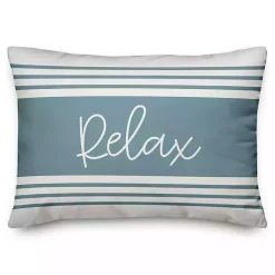 Kirklands Home Striped Relax Outdoor Pillow Blue Online