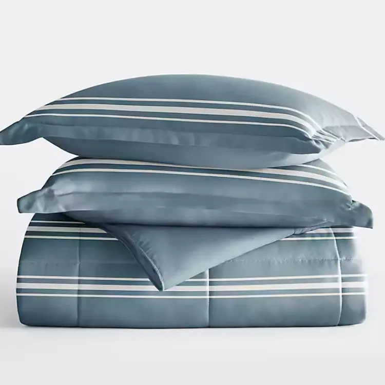 Kirklands Home Striped Reversible 2-pc. Twin Comforter Set Blue Outlet