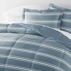 Kirklands Home Striped Reversible 2-pc. Twin Comforter Set Blue Outlet