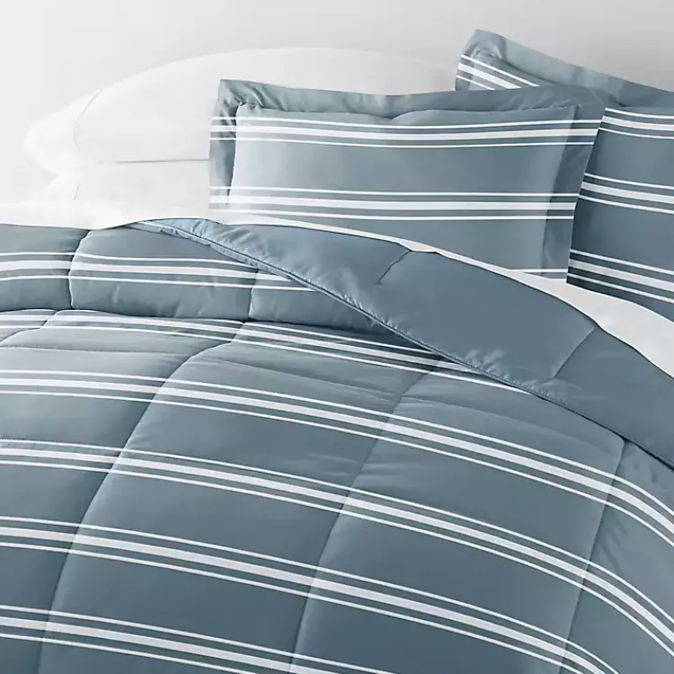 Kirklands Home Striped Reversible 2-pc. Twin Comforter Set Blue Outlet