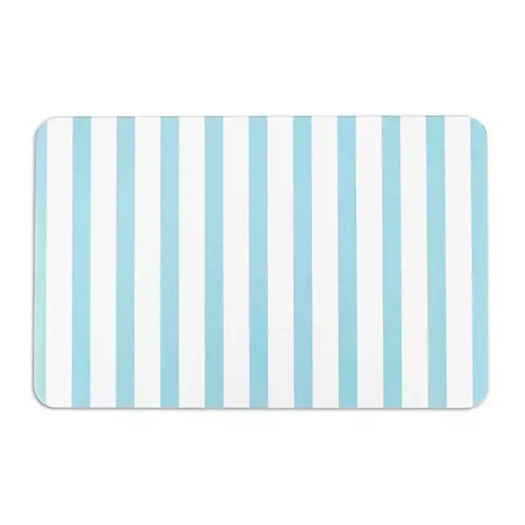 Kirklands Home Blue Striped Stone Bath Mat Discount