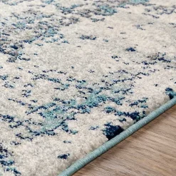 Kirklands Home Blue Sutton Contemporary Area Rug, 5x7 Clearance