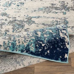 Kirklands Home Blue Sutton Contemporary Area Rug, 5x7 Clearance