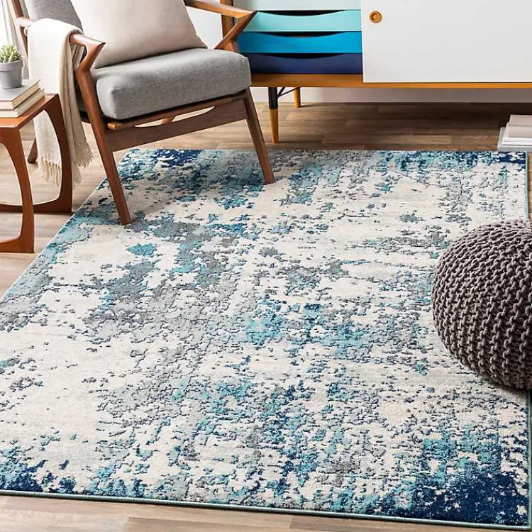 Kirklands Home Sutton Contemporary Area Rug, 7x10 Blue Online