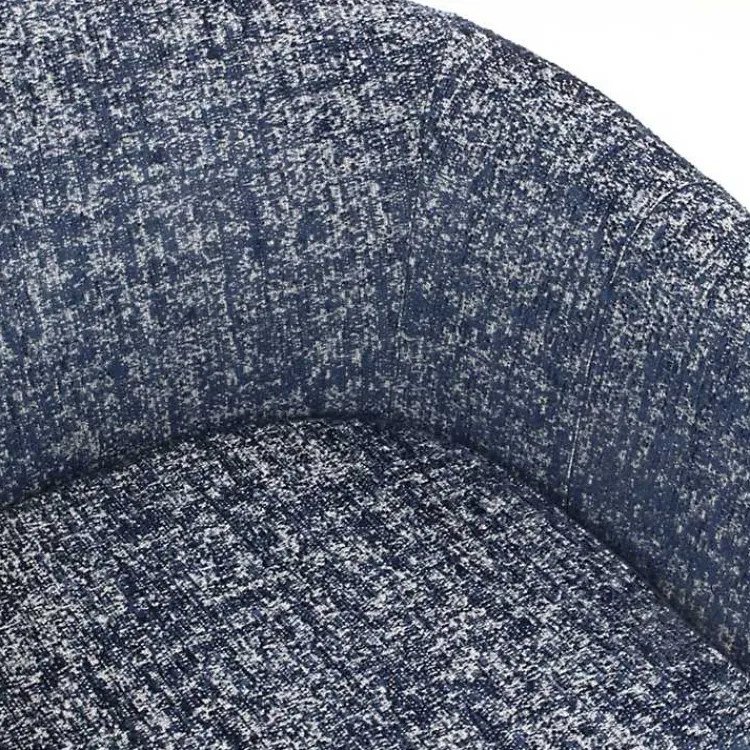 Kirklands Home Swivel Barrel Accent Chair Blue New