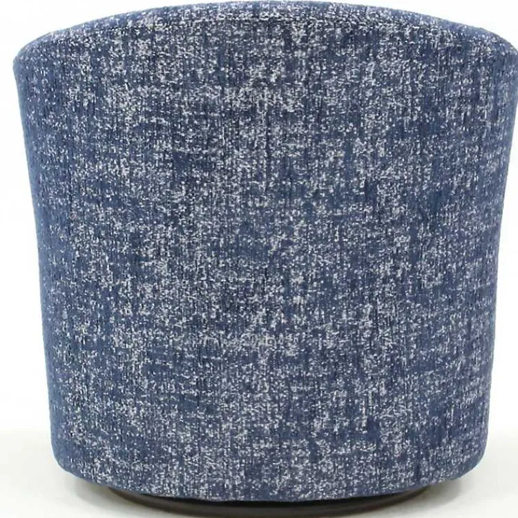 Kirklands Home Swivel Barrel Accent Chair Blue New