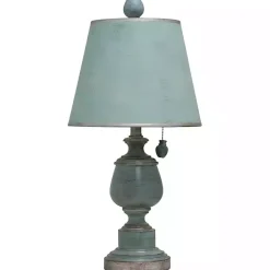 Kirklands Home Table Lamp with Chain Pull Blue Sale