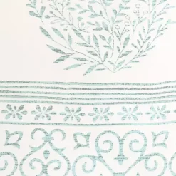 Kirklands Home Blue Teardrop Leaves Curtain Panel Set, 84 in. Best