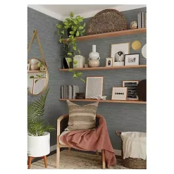 Kirklands Home Textured Grassweave Peel & Stick Wallpaper Blue Discount