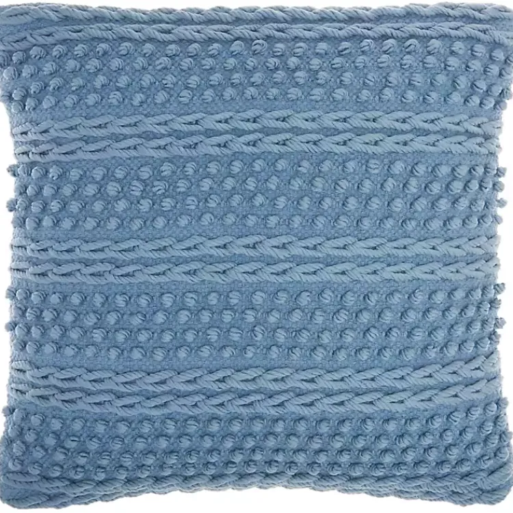 Pillows>Kirklands Home Textured Stripes Pillow Blue