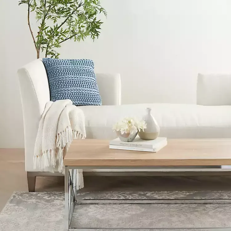 Pillows>Kirklands Home Textured Stripes Pillow Blue