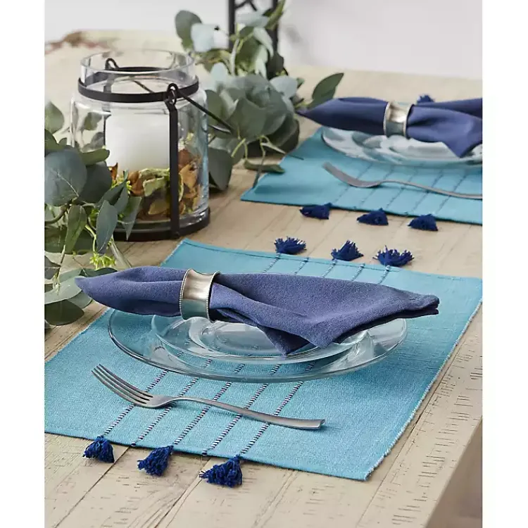 Kirklands Home Thera Stripe Placemats, Set of 6 Blue Online