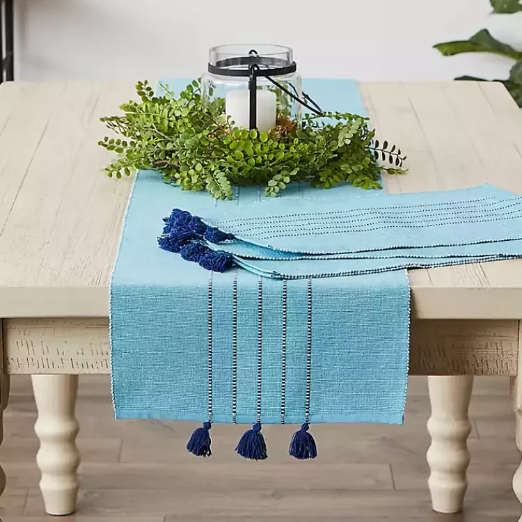 Kirklands Home Thera Stripe Placemats, Set of 6 Blue Online