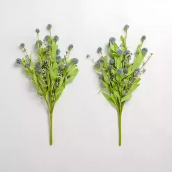 Stems & Bouquets>Kirklands Home Thistle and Berry Bouquets, Set of 2 Blue