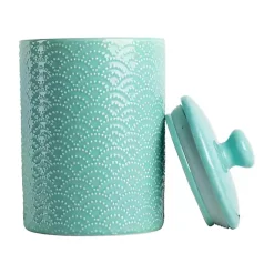 Kirklands Home Tide Ceramic Embossed Canisters, Set of 3 Blue Online