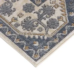 Kirklands Home Blue Tile Border Area Rug, 8x10 Best