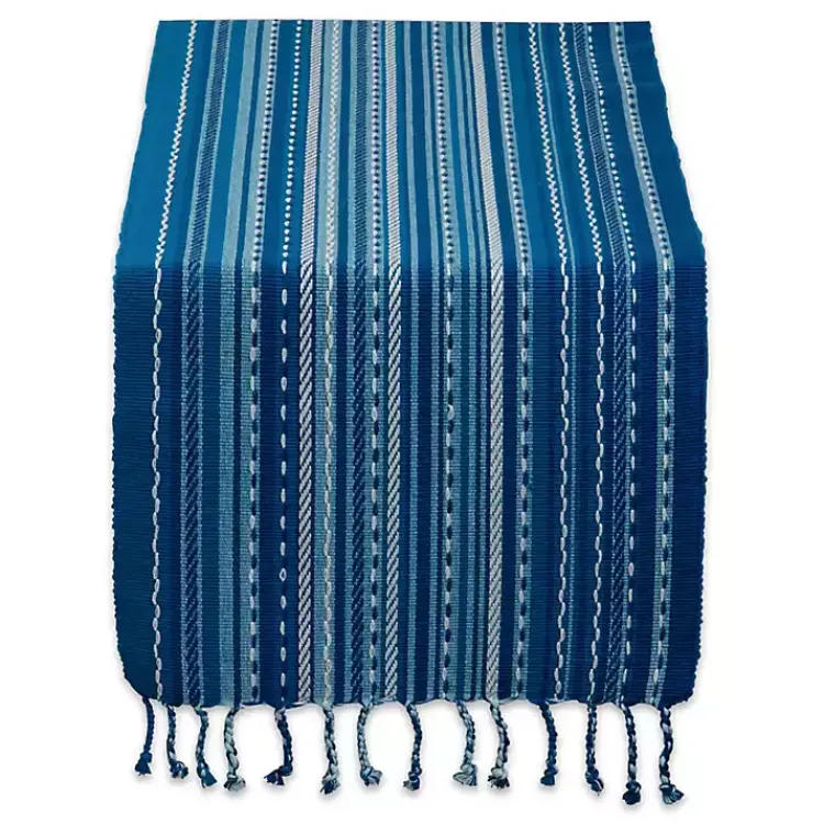 Kirklands Home Blue Tonal Stripe Table Runner Online