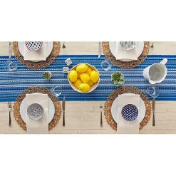 Kirklands Home Blue Tonal Stripe Table Runner Online