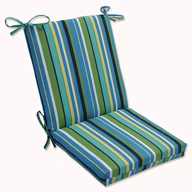 Kirklands Home Blue Topanga Striped Outdoor Chair Cushion Discount