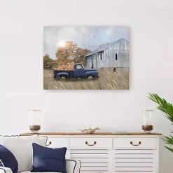 Fall>Kirklands Home Blue Truck and Barn Canvas Art Print
