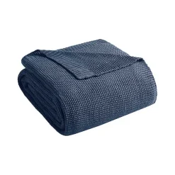 Blankets & Throws>Kirklands Home Twin Rylan Knit Blanket Blue