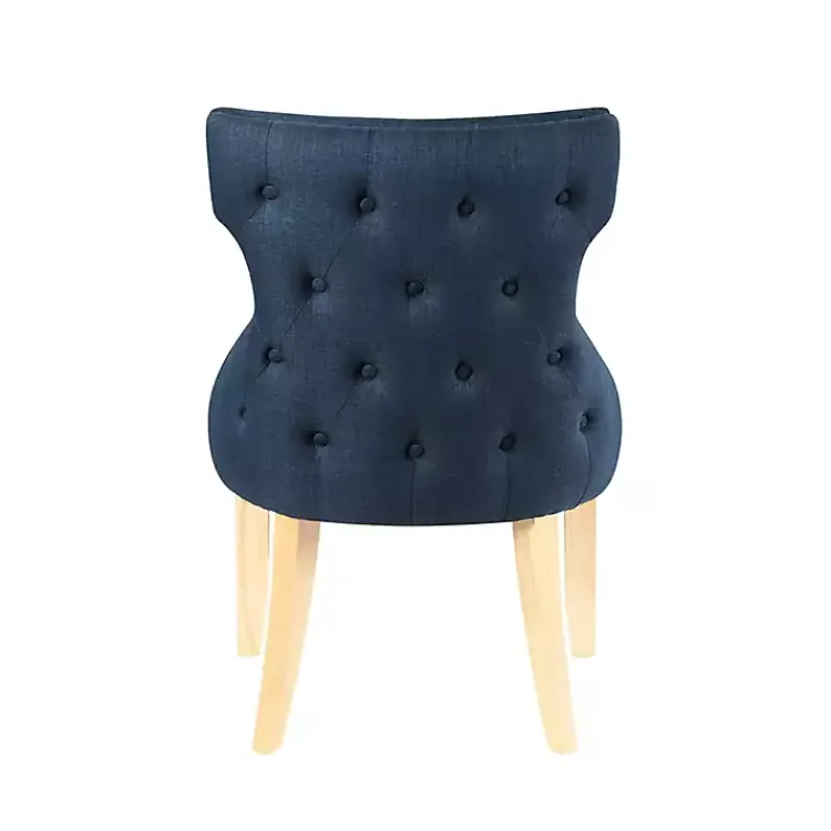 Kirklands Home Upholstered Wingback Dining Chairs, Set of 2 Blue New