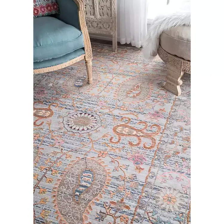 Kirklands Home Blue Vintage Killian Area Rug, 5x8 Outlet