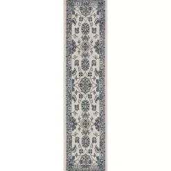 Kirklands Home Blue Vintage Medallion Indoor/Outdoor Runner Clearance