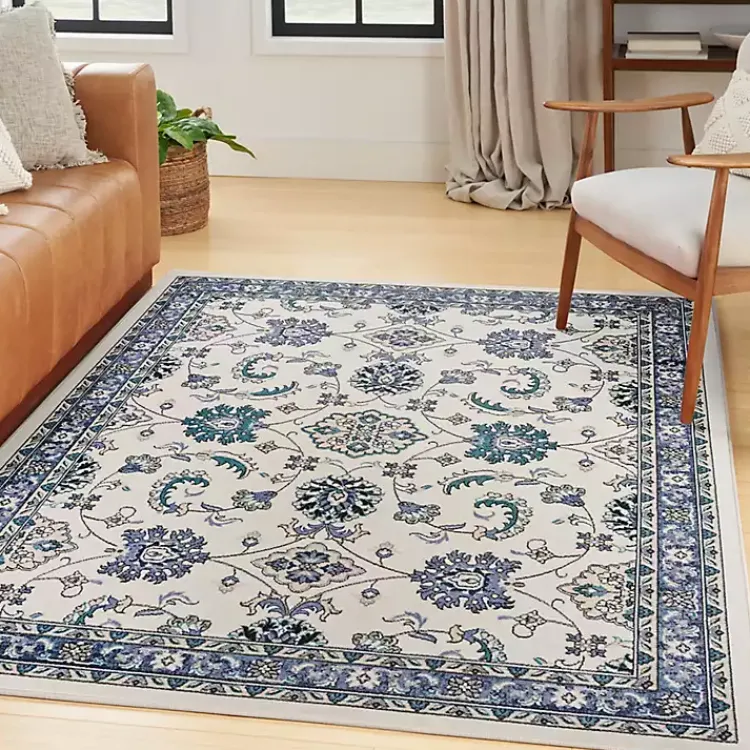 Kirklands Home Blue Vintage Medallion Indoor/Outdoor Rug, 4x6 Discount