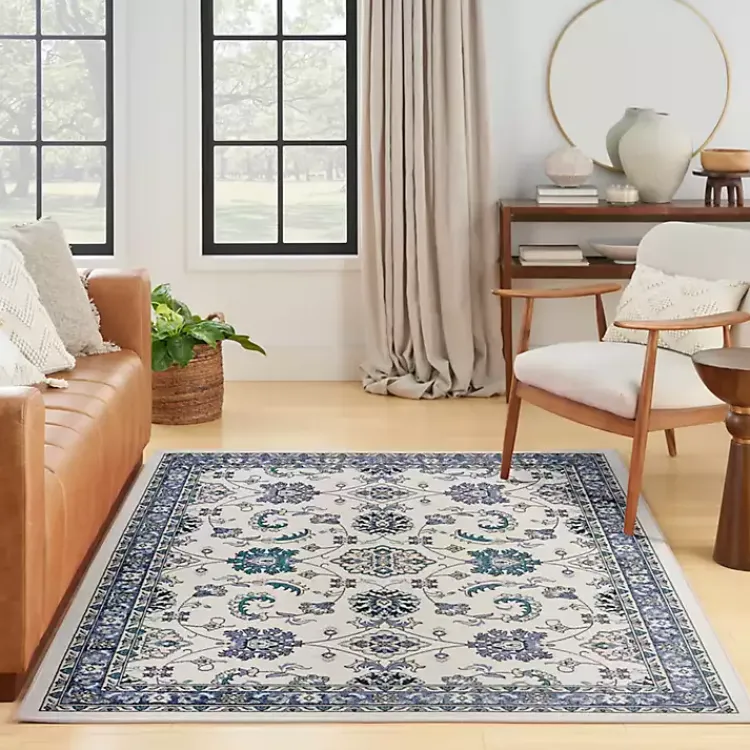 Kirklands Home Blue Vintage Medallion Indoor/Outdoor Rug, 4x6 Discount