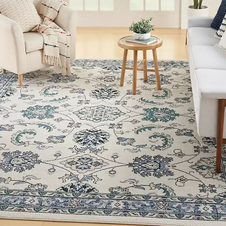 Kirklands Home Blue Vintage Medallion Indoor/Outdoor Rug, 5x7 Hot