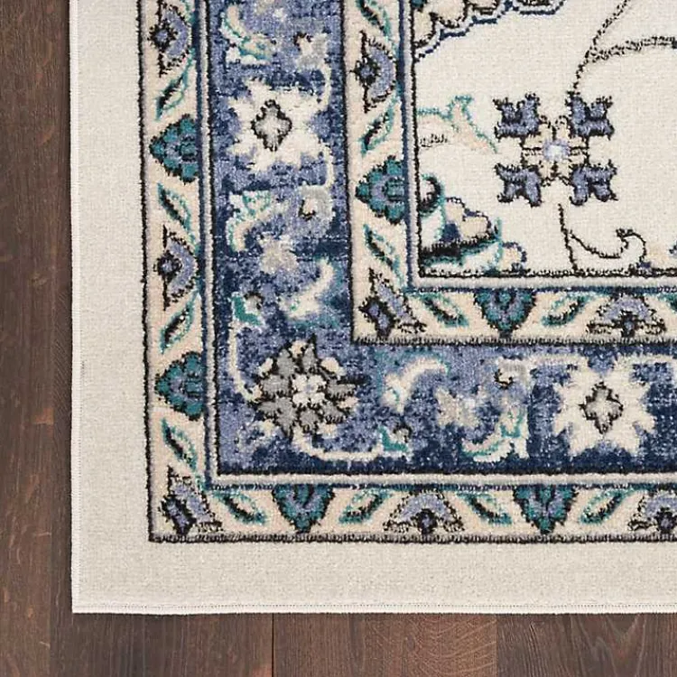 Kirklands Home Blue Vintage Medallion Indoor/Outdoor Rug, 5x7 Hot