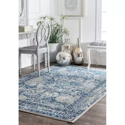 Kirklands Home Blue Vintage Odell Area Rug, 5x7 Hot