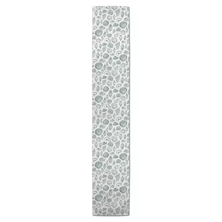Kirklands Home Blue Vintage Seashells Table Runner, 72 in. Clearance