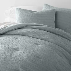 Kirklands Home Waffle Ultra-Soft 3-pc. King Comforter Set Blue Hot