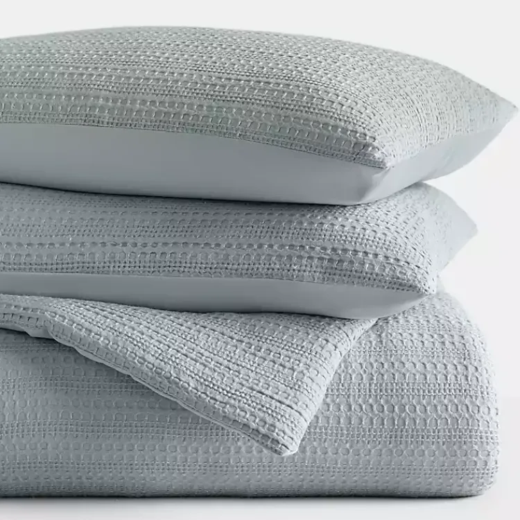 Kirklands Home Waffle Ultra-Soft 3-pc. King Comforter Set Blue Hot