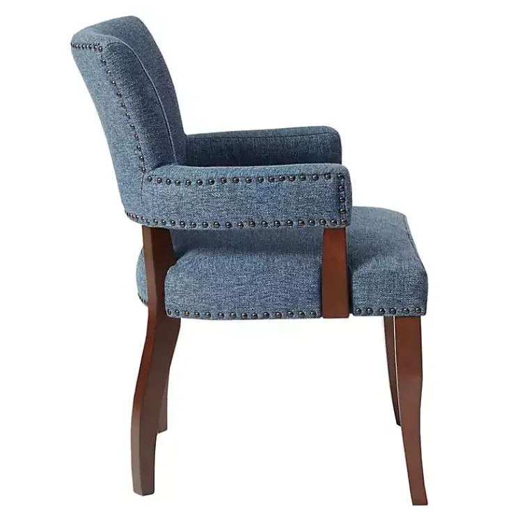 Kirklands Home Warms Nailhead Trim Dining Chair Blue