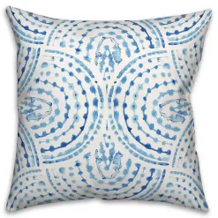 Kirklands Home Blue Watercolor Arc Outdoor Throw Pillow Discount