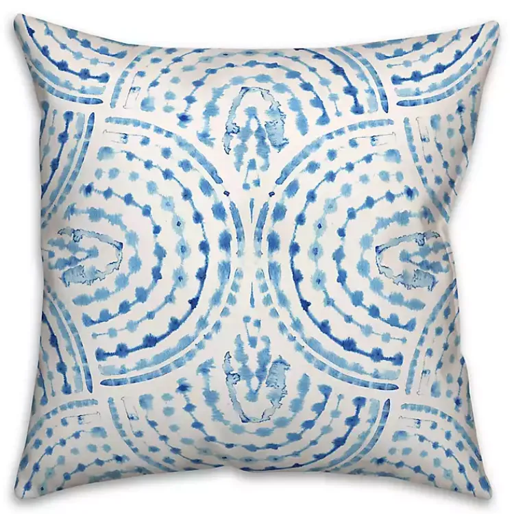 Kirklands Home Blue Watercolor Arc Outdoor Throw Pillow Discount