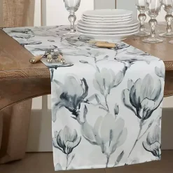 Kirklands Home Blue Watercolor Floral Table Runner Best