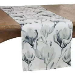 Kirklands Home Blue Watercolor Floral Table Runner Best