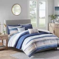 Kirklands Home Blue Watercolor 8-pc. Full/Queen Comforter Set Discount